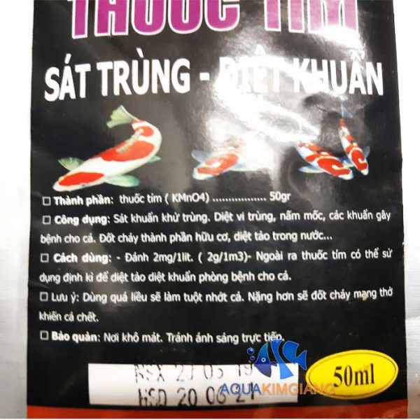 Cách dùng thuốc tím sát khuẩn cho cá